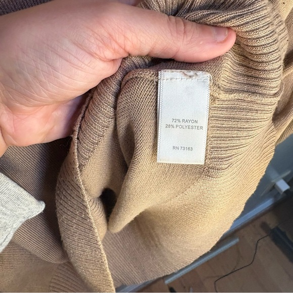 Spense Knits Brown Knit Turtleneck Medium Long Sleeve Neutral Minimalist Sweater - Picture 6 of 12